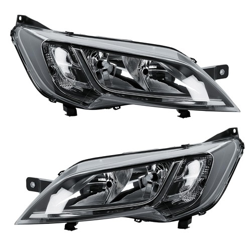 Pair headlight headlamp black - headlight,