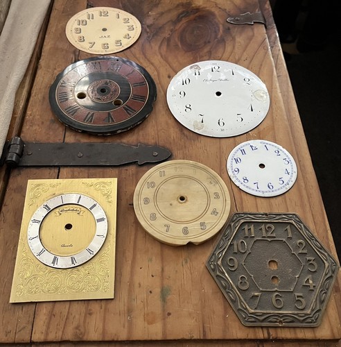 Antique clock dials - clock,