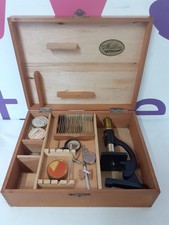 Antique vintage boxed Milbro microscope with accessories