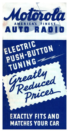 1939 motorola custom car tube - motorola,