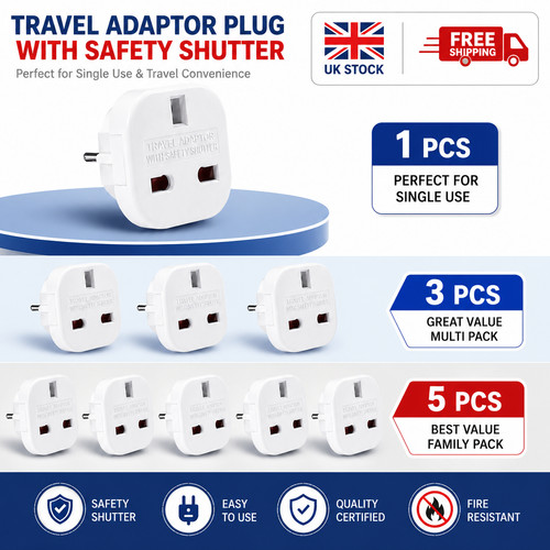 Eu travel plug - 5x,