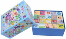 40 Wooden Blocks  ABC Counting Colours 240 Fun Simple Advanced Educational Image