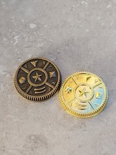 Zeo Tribal Legacy Power Coins-Gold Weathered Prop Cosplay Ranger Master Morpher