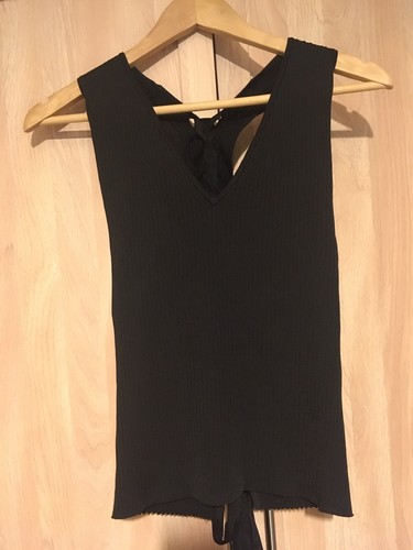 Zara ladies black ribbed - zara,