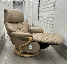 Himolla Chester Midi Sand Leather Recline/Swivel Chair Integrated Footrest 2022