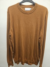Topman Crew Kneck Brown Jumper Size Large Brand New Without Tags(B1-25