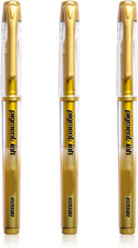 3pcs gold pens metallic - 3pcs,