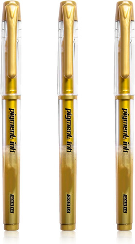 3pcs gold pens metallic for - gold,