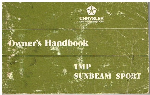 Sunbeam imp sport original - sunbeam,