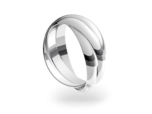 9ct white gold 3mm - gold, russian