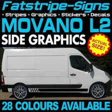 to fit VAUXHALL MOVANO L2 MWB GRAPHICS STICKERS STRIPES DECALS CAMPER VAN