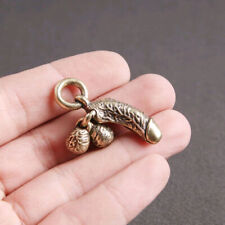 Car Accessories Mini Brass Male Penis Simulation Chick Pendant Keyring Keychain