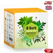 8 x Herbs Seeds Starter Kit Beginner Grow Your Own Herb Windowsill Garden Indoor