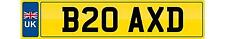 BROAD Private number plate B20 AXD cherished car reg personal registration