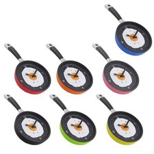 9 Round Frying Pans Wall Clock, Silent Clock for Restaurant Decoration
