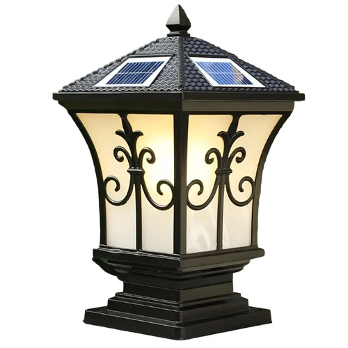 Solar fence post - fence, lights