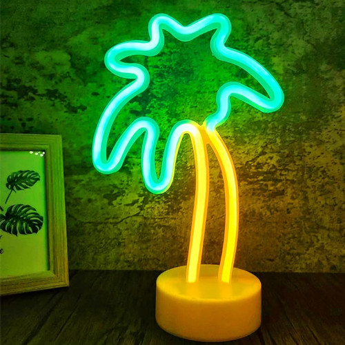 Led palm tree neon sign - led,