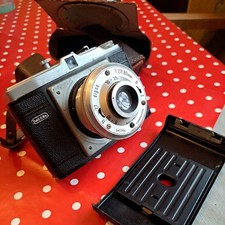 Dacora Digna 35mm Vintage Camera with Leather Case Retro Silver Lens Well Packed