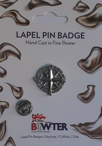 Compass sailors lapel pin - sailors,