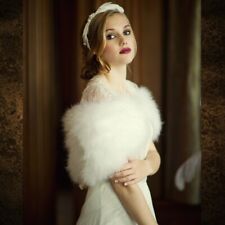 Marabou Feather Shawl/Stole/Shrug/Cape IVORY