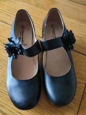 Cushion Walk Ladies Shoes black leather, hook and loop fastening Size 5 NEW