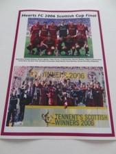 HEART OF MIDLOTHIAN FC HEARTS FC 2006 SCOTTISH CUP FINAL RUDI SKACEL +TEAM PRINT