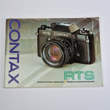 Contax RTS Camera Original Instructions Manual 1970s English  German