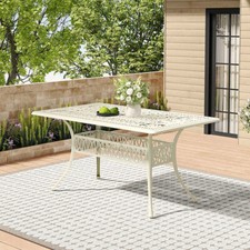 Luxury Cast Aluminum Patio Table Weatherproof Garden Furniture Outdoor Table