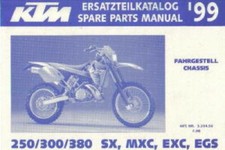 1999 KTM 250 300 380 SX MXC EXC EGS Chassis Spare Parts Manual : 320456