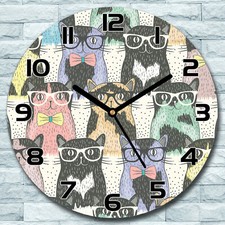 Glass Wall Clock Colourful