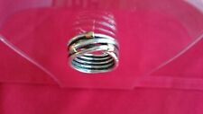 PUZZLE RING BY PANDORA 14ct GOLD & FIVE PIECE 925 STERLING SILVER