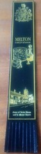 Melton Mowbray PORK PIE ? STILTON Leicestershire Vintage Leather Bookmark VGCB5