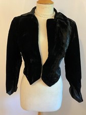 Vintage Antique Edwardian Black Velvet Jacket