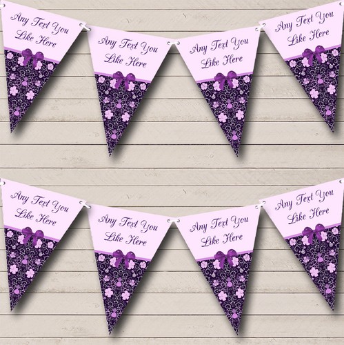 Party banner bunting purple - banner,