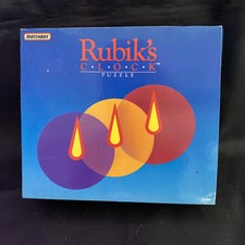 VINTAGE RUBIKS CLOCK PUZZLE MATCHBOX ORIGINAL TOY 1988