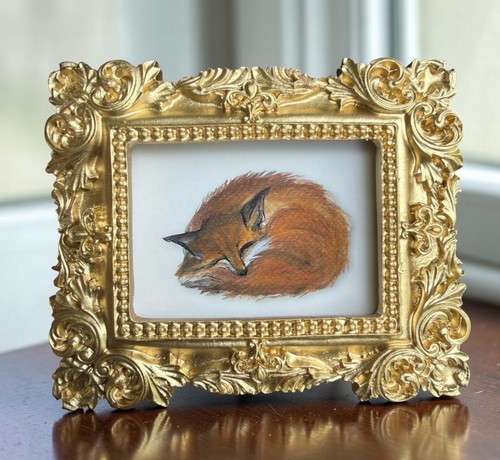 Red fox resting - fox, mini