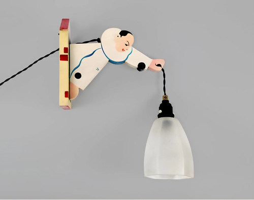 Art deco hand painted wooden - art, hand-painted