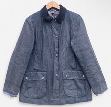 Barbour Beadnell Women’s Black Dark Grey Wax Jacket - UK 12