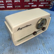 Retentone Valve Radio 1950’s Cream Bakelite Stylish Art Deco Design