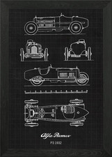 Alfa Romeo P3 1932 Framed Wall