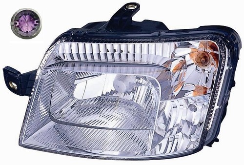 Front projector headlight - front, h4