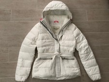 New Abercrombie & Fitch by Hollister Women Hooded Puffer Coat Jacket - White - M