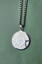 Masonic Pendant And Chain Stainless Steel