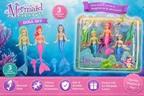 Mermaid doll set - mermaid,
