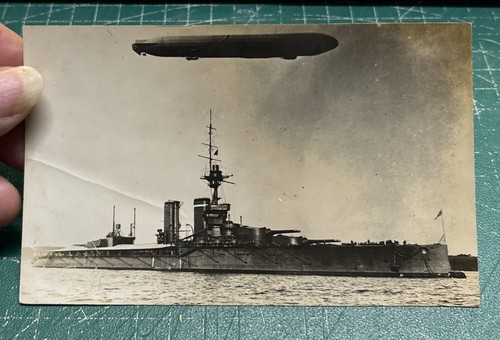 Rppc ww1 era battleship - rppc,