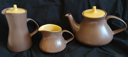 Poole pottery brown yellow - pottery,, &