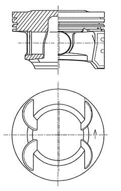 Piston kolbenschmidt 41492600 - piston,