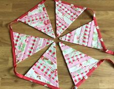 Patchwork Bunting Made W/ Cath Kidston & IKEA Rosali Rose Paisley Spot Dot  New