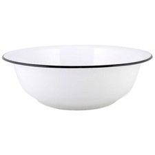 Large white bowl enamel wash - large,