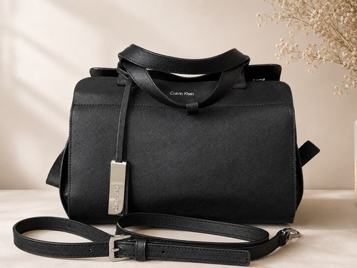 Calvin klein black saffiano - calvin,